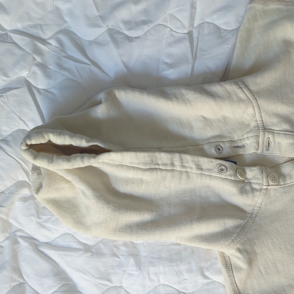 J. Crew Hoodie Sweatshirt (Off-White/Natural) 100% Cotton - Picture 9 of 9